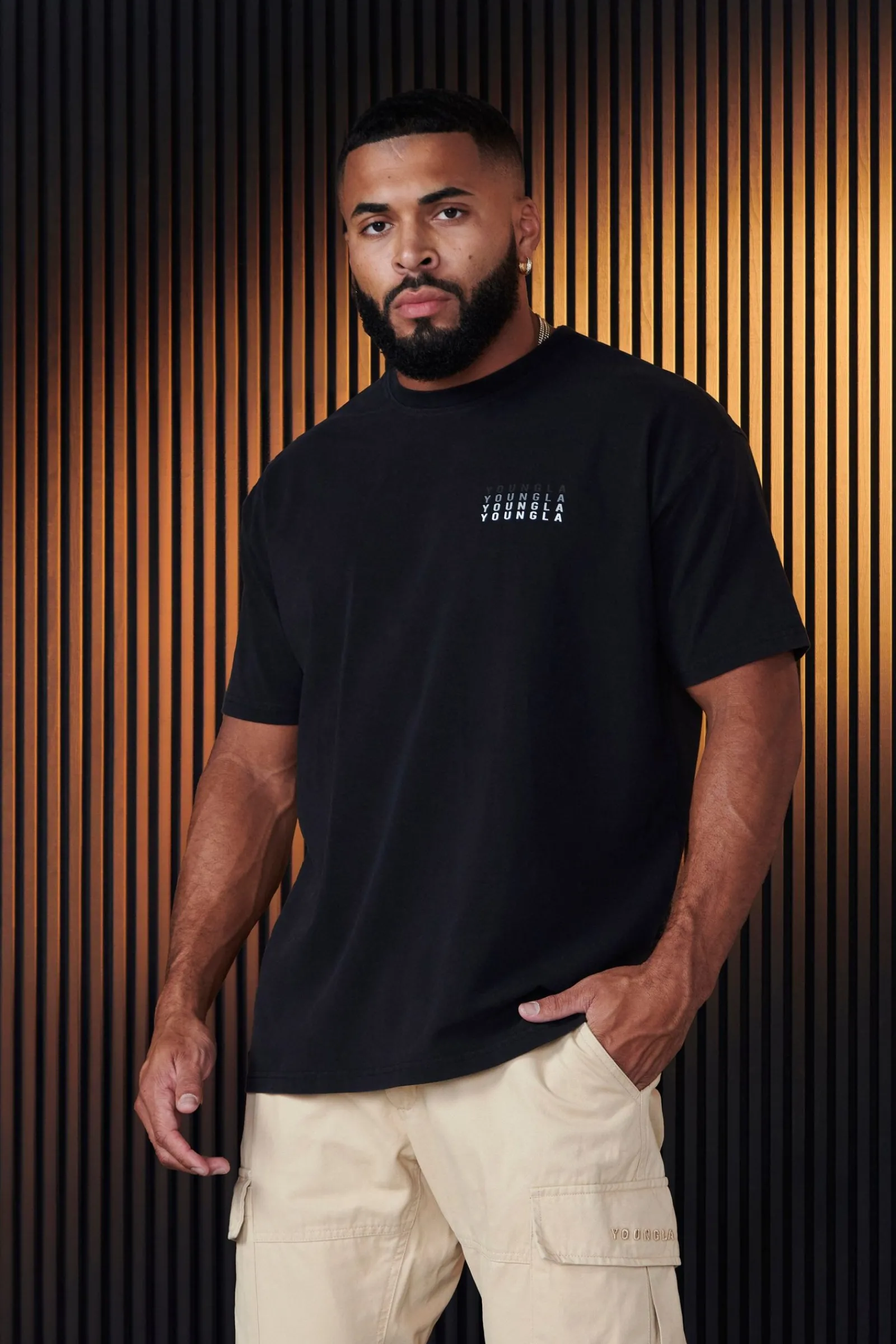 Shirts<Youngla 483-Archives Tee Black|White