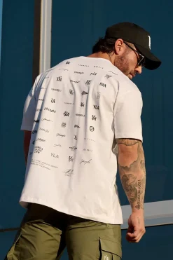 Shirts<Youngla 483-Archives Tee Black|White