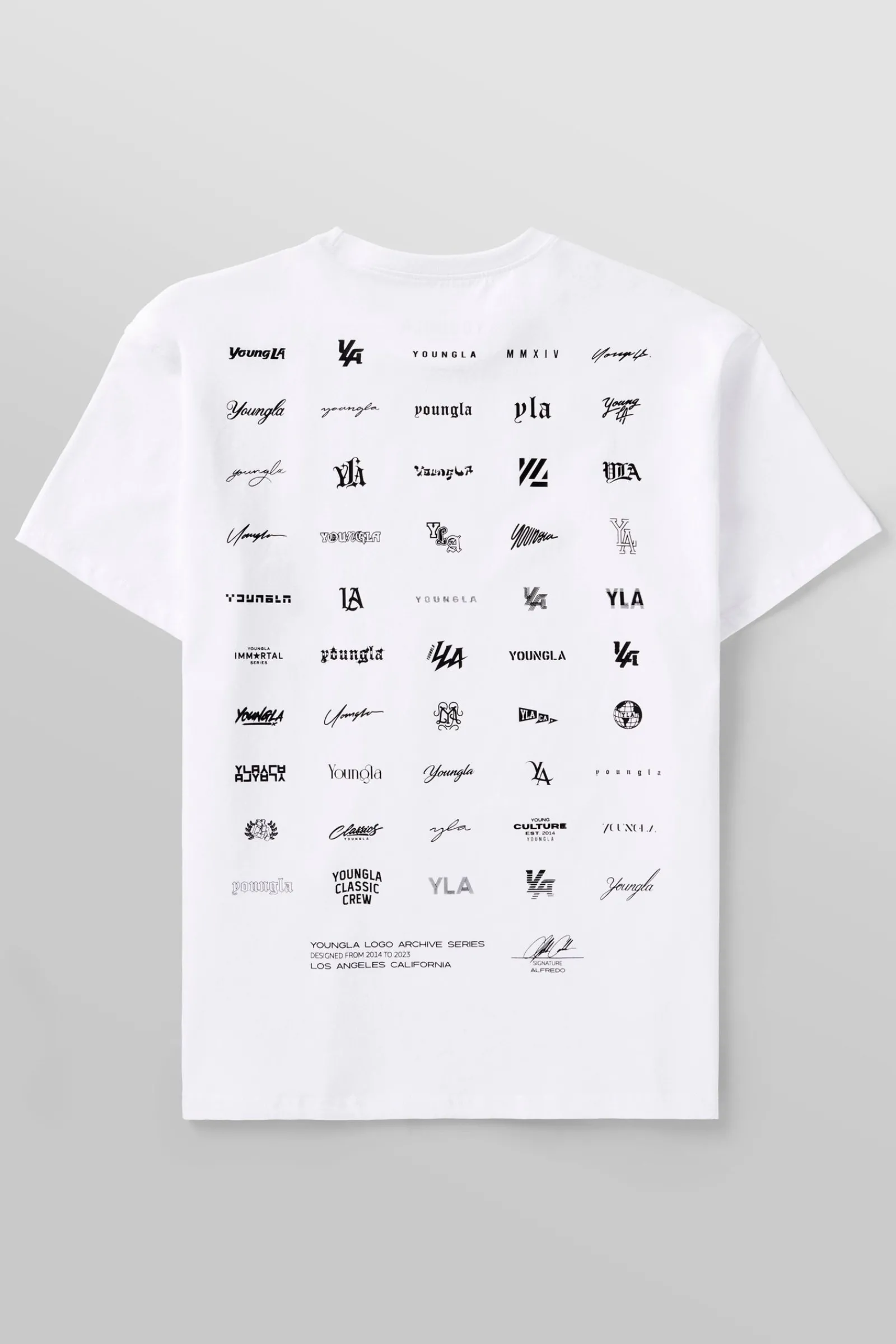 Shirts<Youngla 483-Archives Tee Black|White
