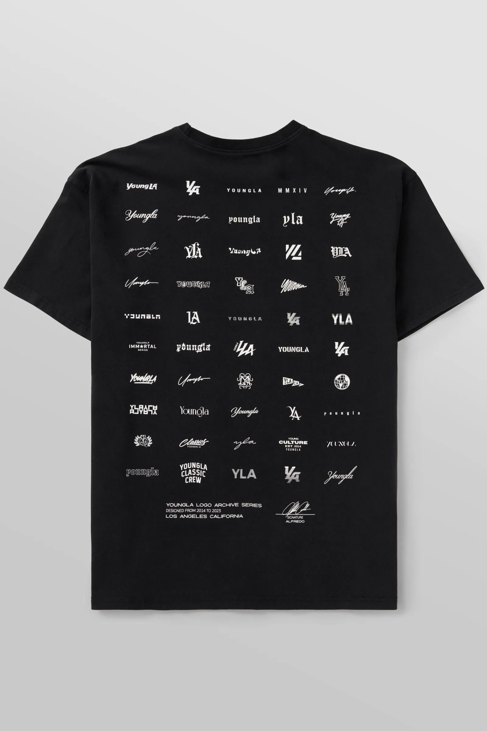 Shirts<Youngla 483-Archives Tee Black|White