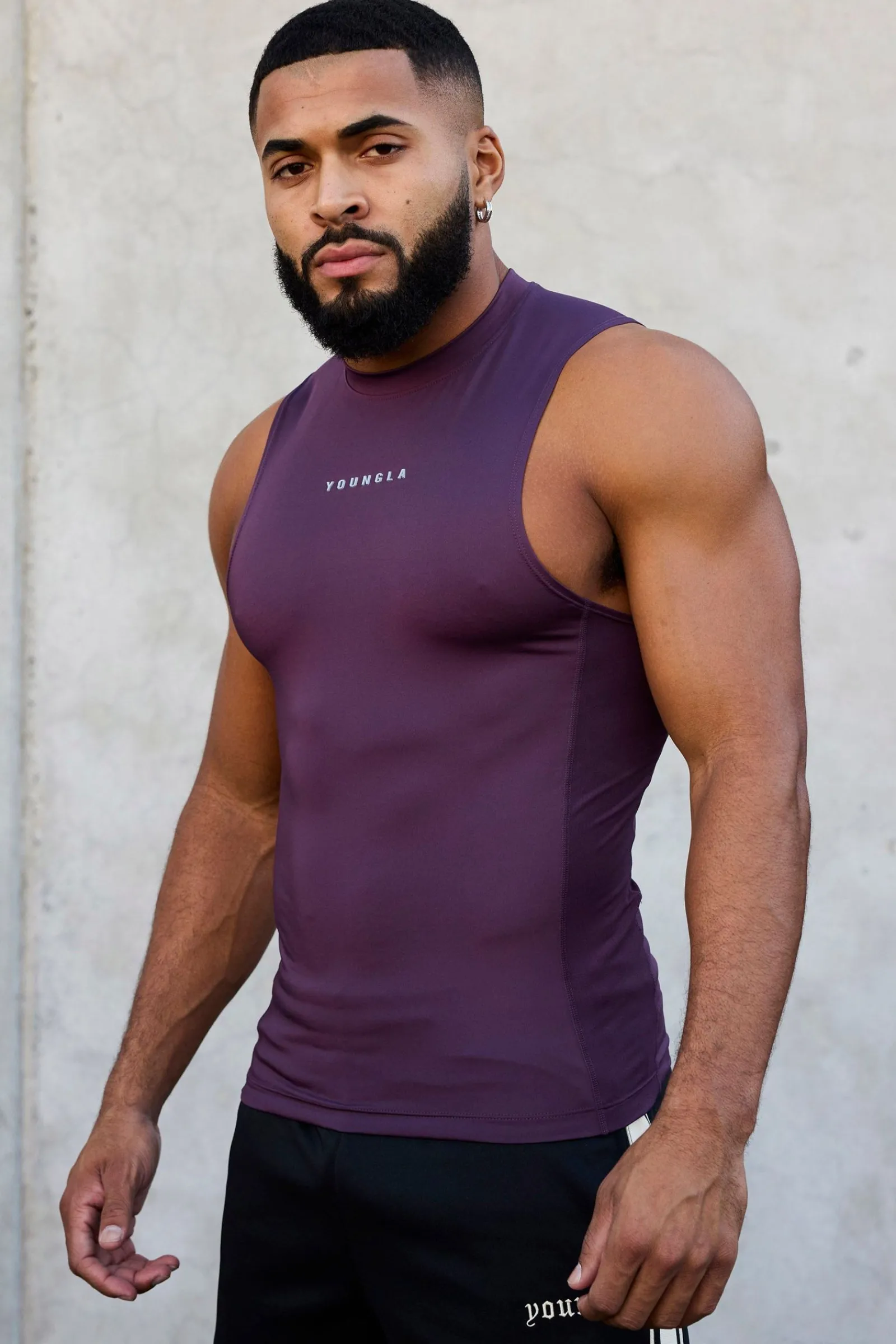 Tanks<Youngla 341-Blitz Compression Tanks Black|Grey|Hunter Green|Plum