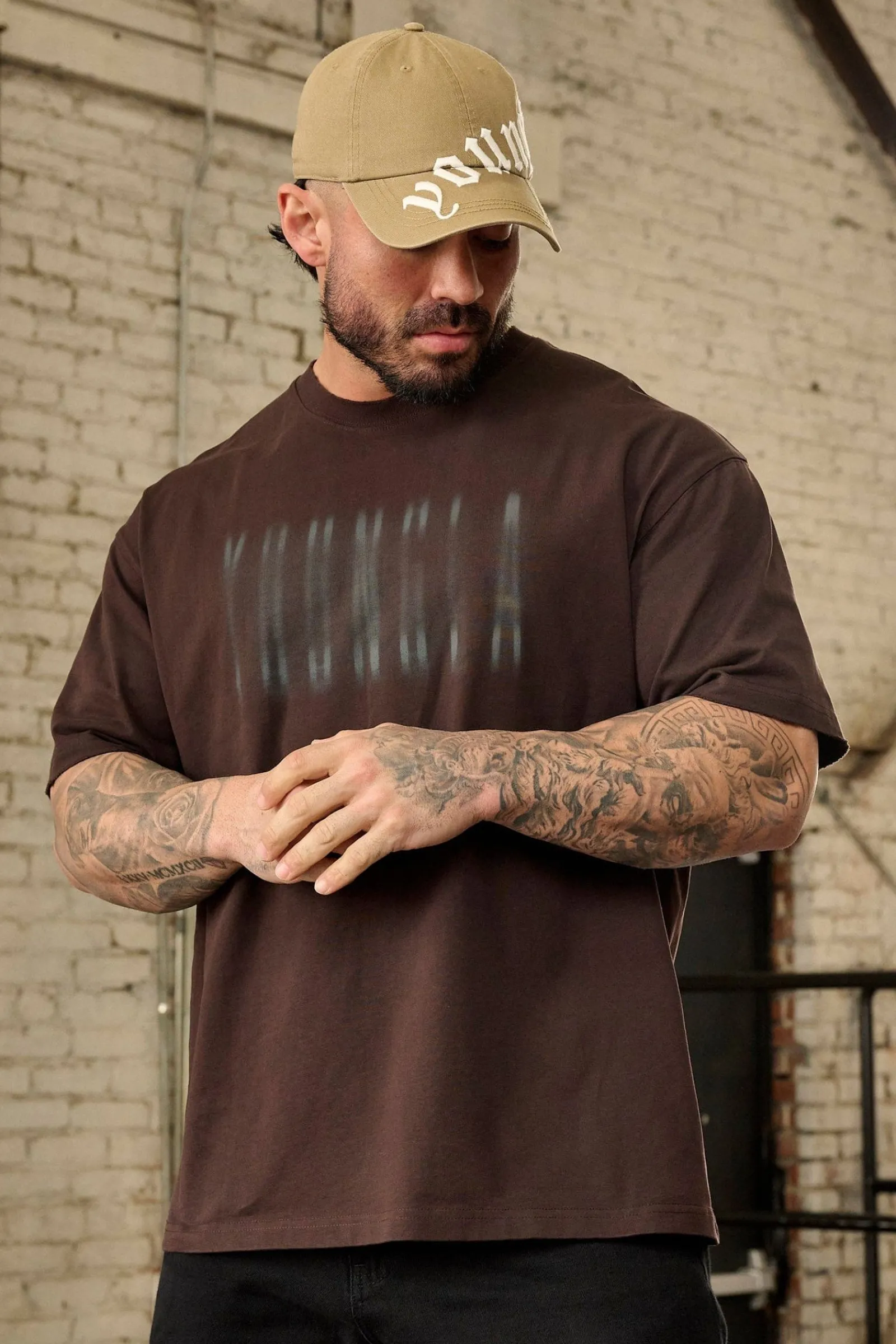 Shirts<Youngla 4075-Blurry Heavyweight Tee Black Wash|Brown Wash|Grey Wash|White
