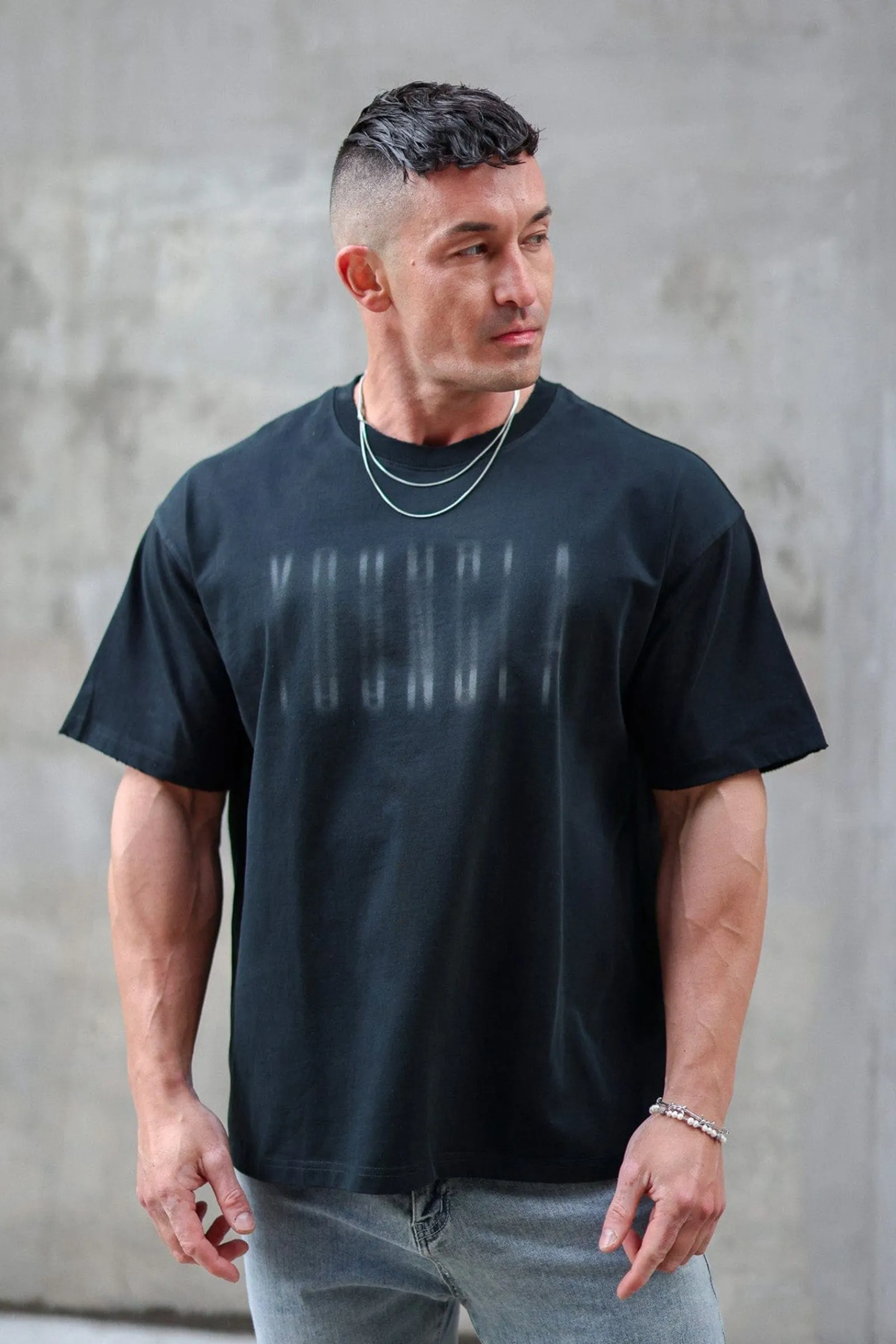 Shirts<Youngla 4075-Blurry Heavyweight Tee Black Wash|Brown Wash|Grey Wash|White