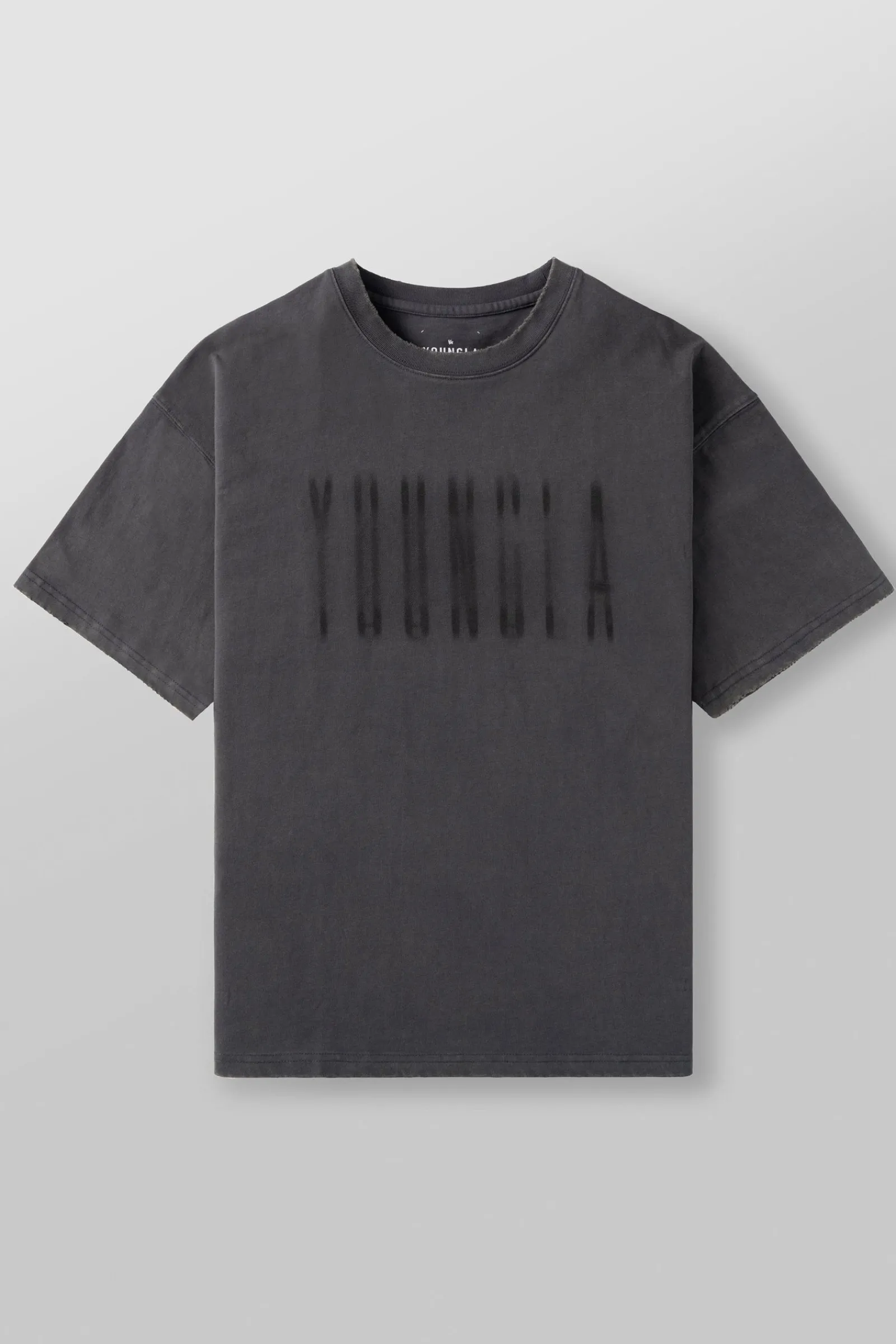 Shirts<Youngla 4075-Blurry Heavyweight Tee Black Wash|Brown Wash|Grey Wash|White