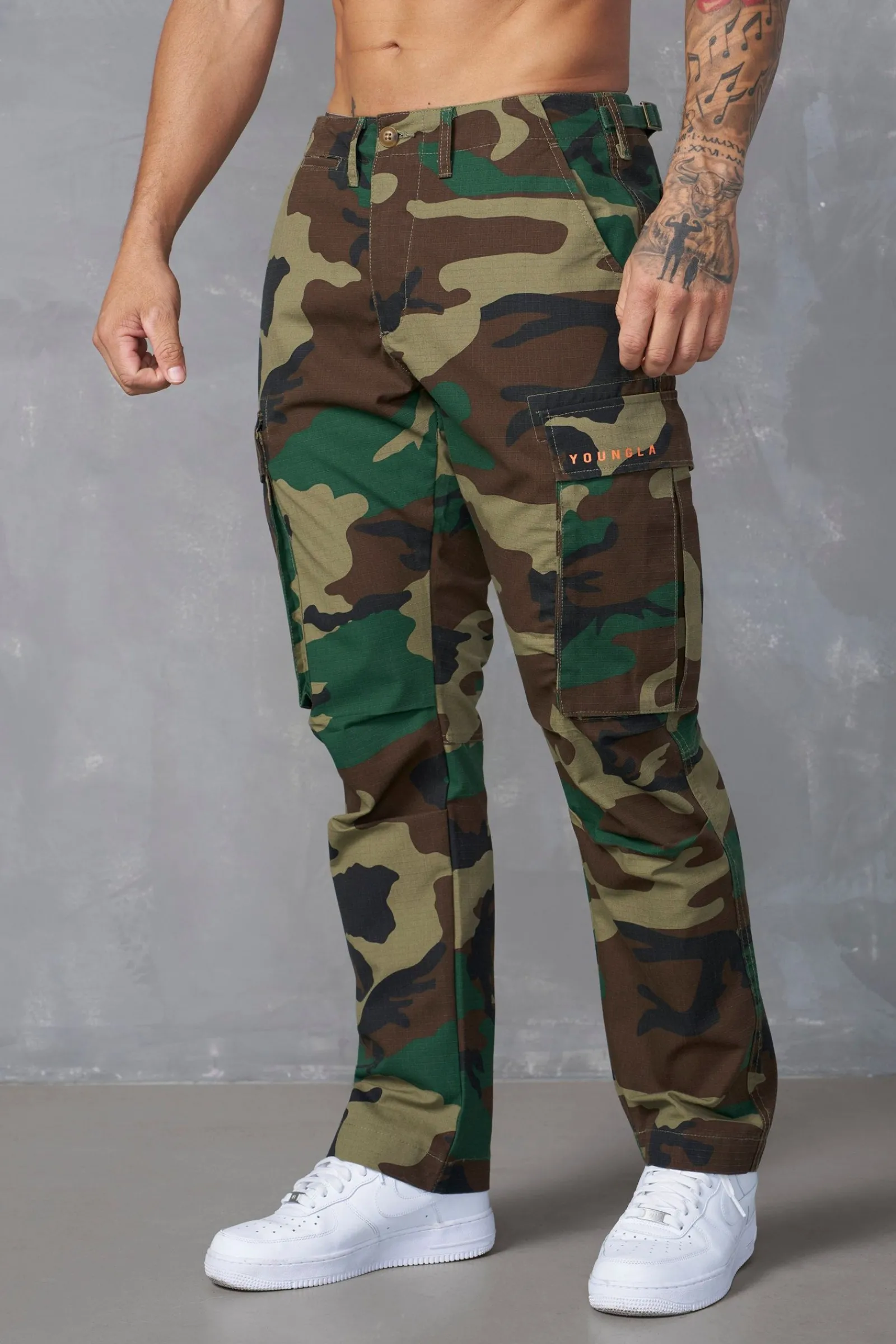 Pants & Jeans<Youngla 602-Camo Tactical Cargos Camo Green|Camo Grey|Desert Camo