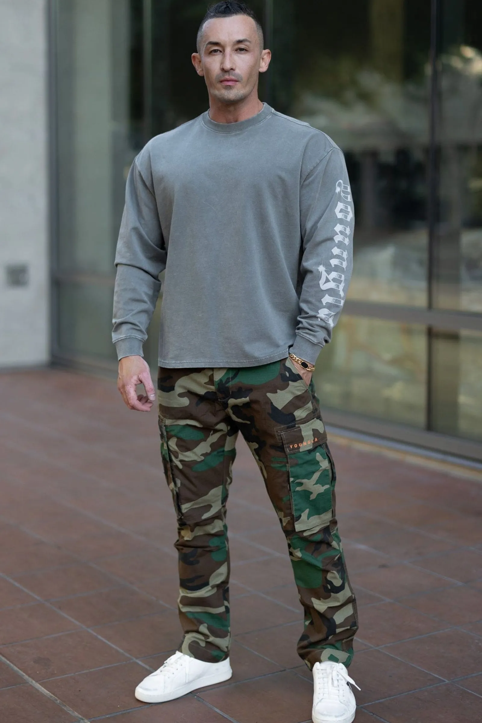 Pants & Jeans<Youngla 602-Camo Tactical Cargos Camo Green|Camo Grey|Desert Camo