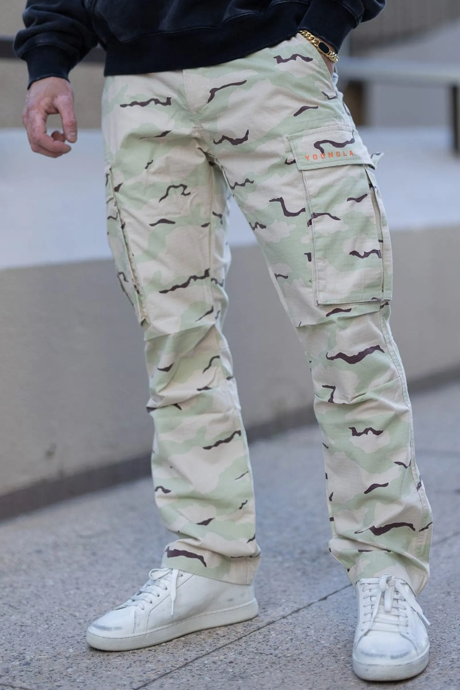 Pants & Jeans<Youngla 602-Camo Tactical Cargos Camo Green|Camo Grey|Desert Camo