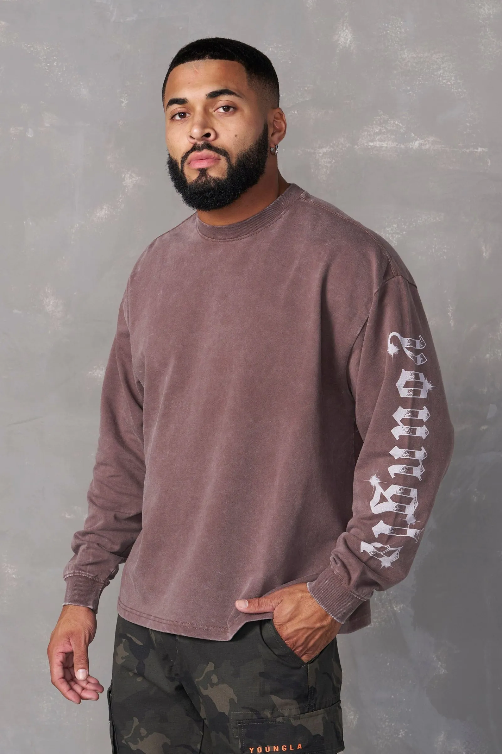 Shirts<Youngla 8028-Chrome Longsleeves Black Wash|Beige Wash|Brown Wash|Deep Teal Wash