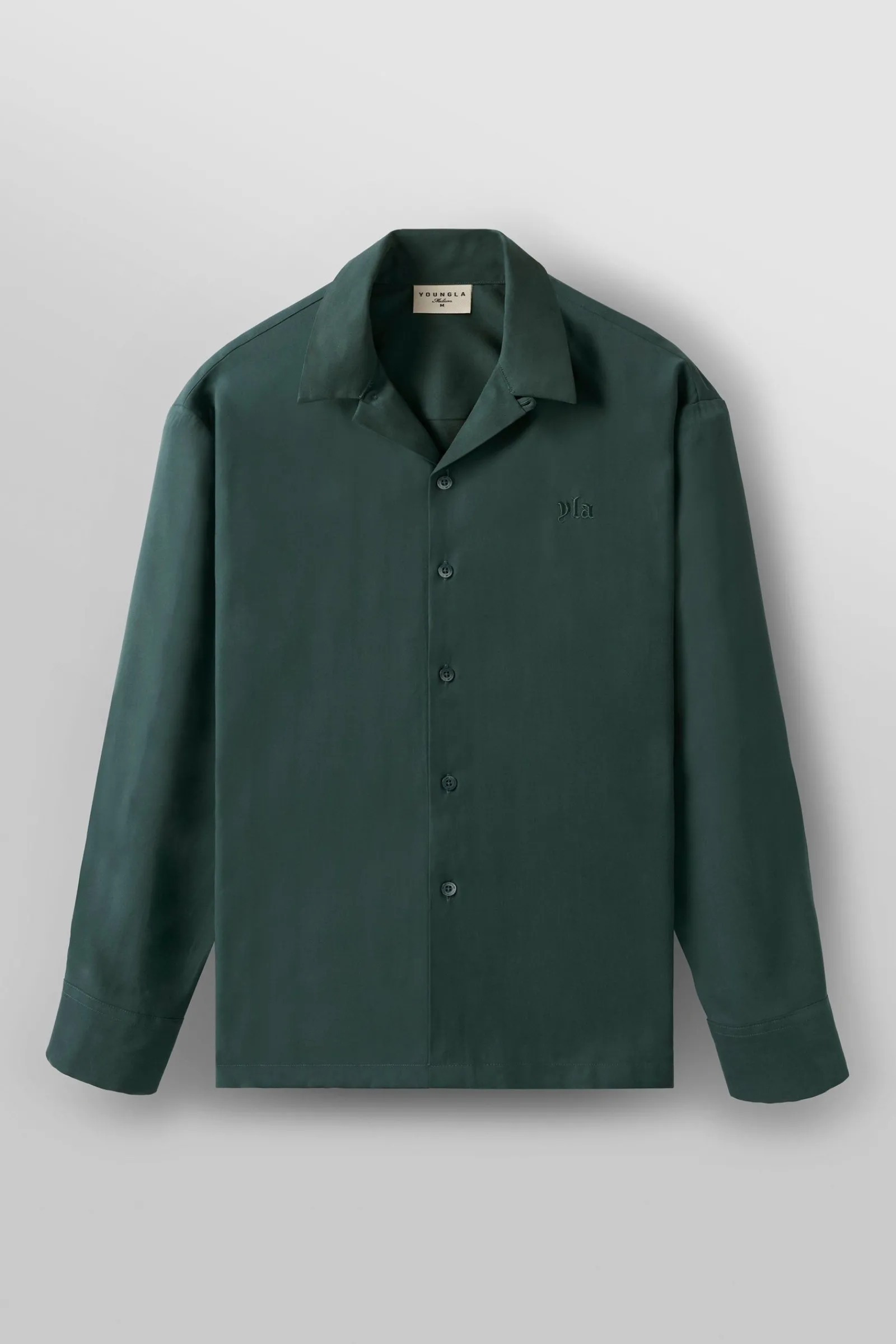 Shirts<Youngla 8009-Clase Longsleeves Black|Deep Teal|Magical Forest|Off-White