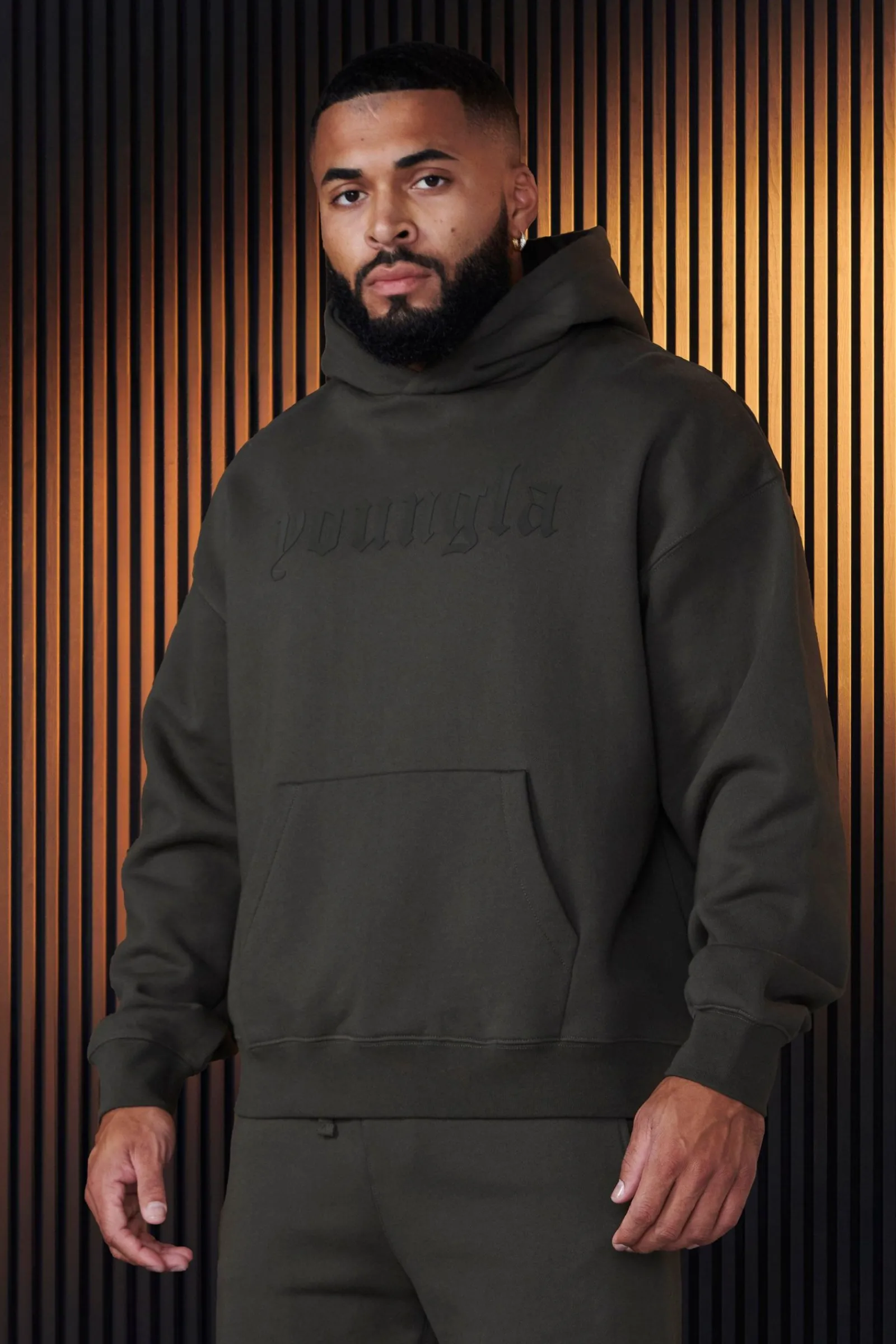 Outerwear<Youngla 566-Cloud 9 Hoodies Black|Charcoal|Hunter Green|Oatmeal