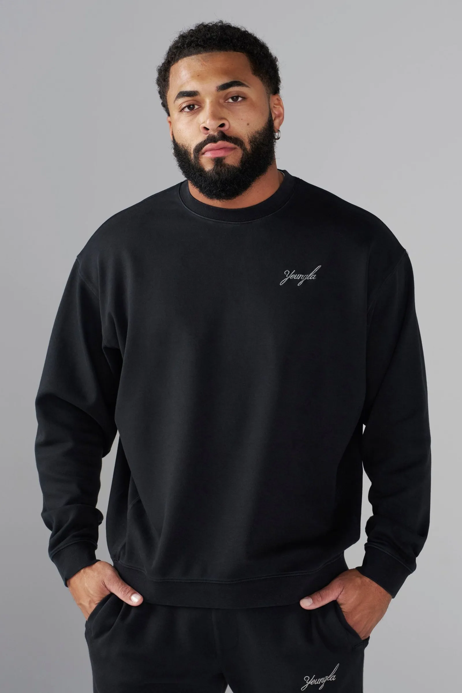 Shirts<Youngla 5004-Cloud Comfort Set-Crewneck Black|Cream|Grey Blue|White