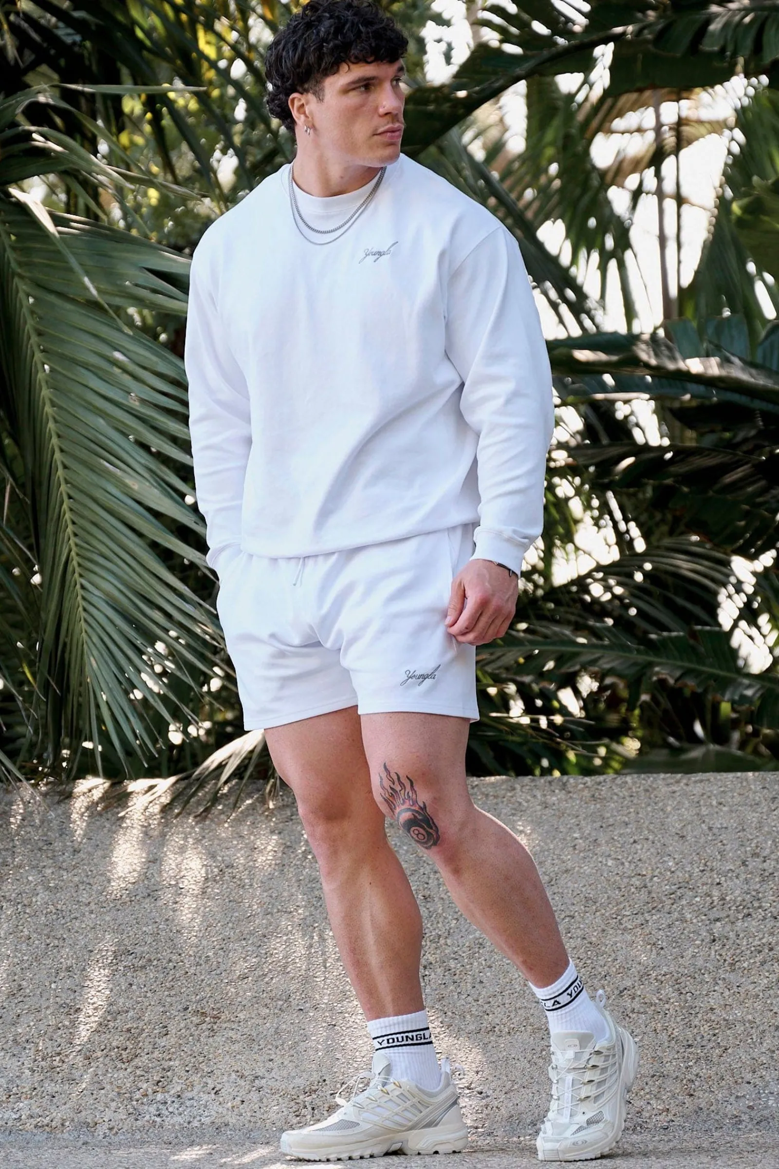 Shorts<Youngla 1017-Cloud Comfort Set-Shorts Black|Cream|Grey Blue|White