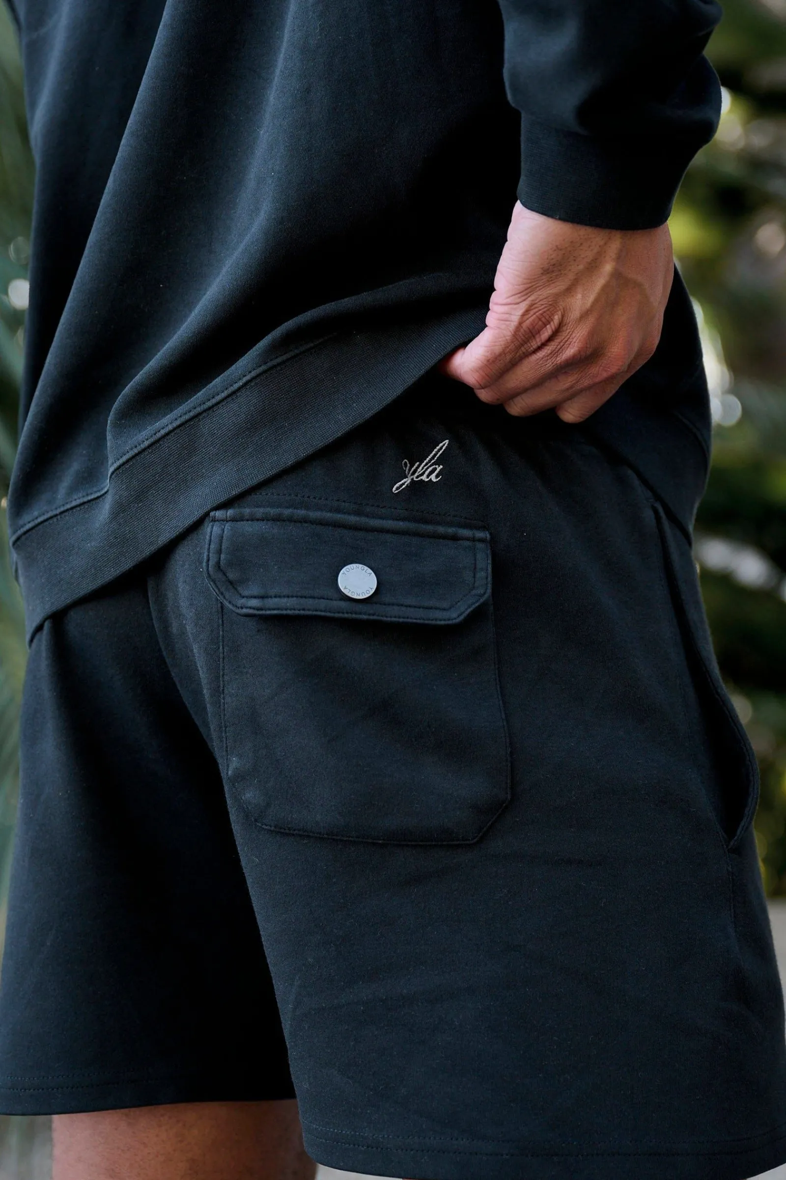 Shorts<Youngla 1017-Cloud Comfort Set-Shorts Black|Cream|Grey Blue|White