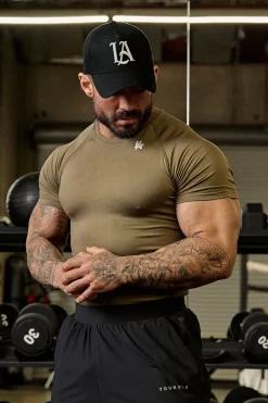 Shirts<Youngla 477-Combat Compression Tees Black|Navy|Olive|Teal
