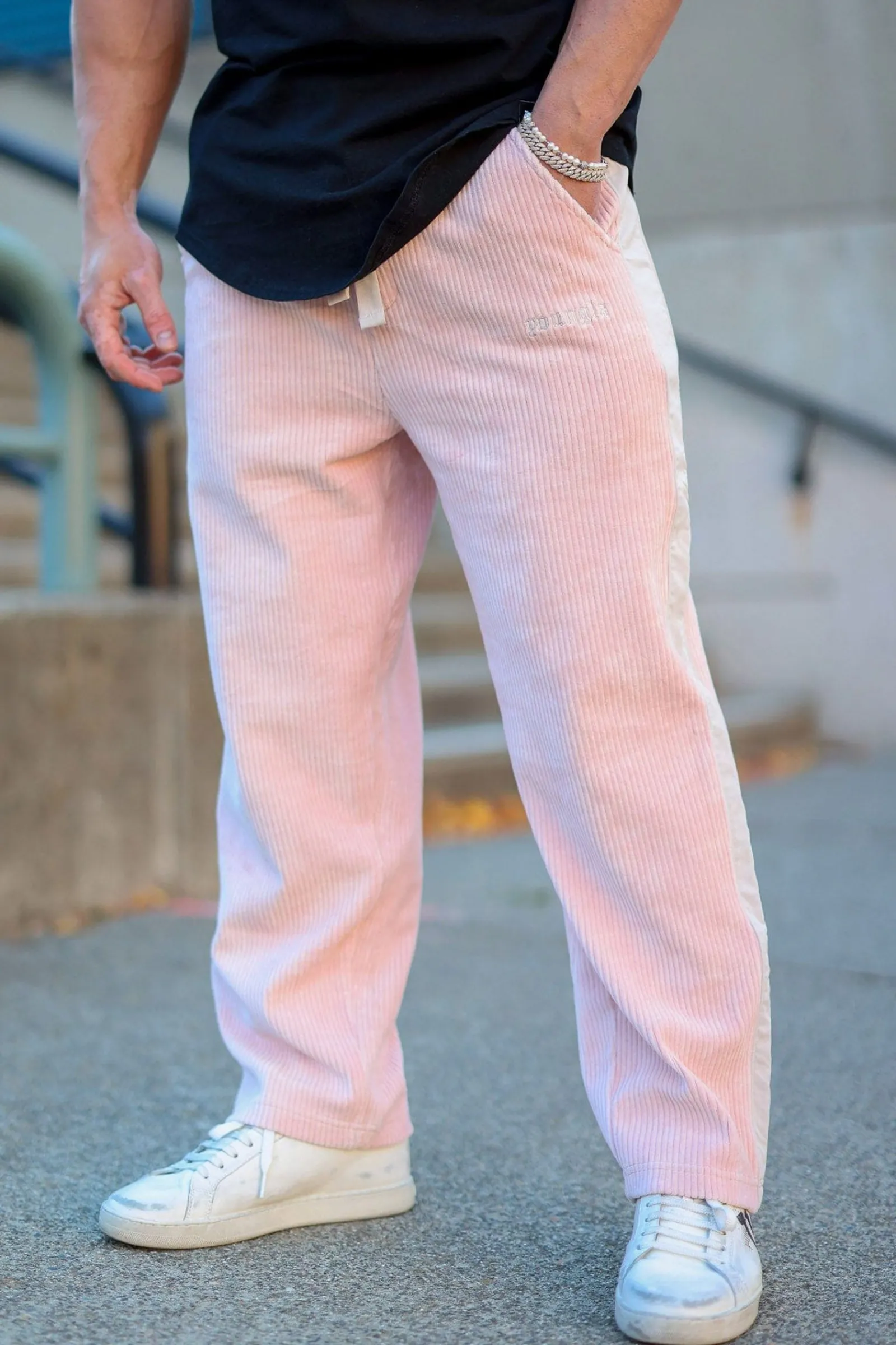 Joggers<Youngla 221-Corduroy Pants Black|Brown|Grey|Navy