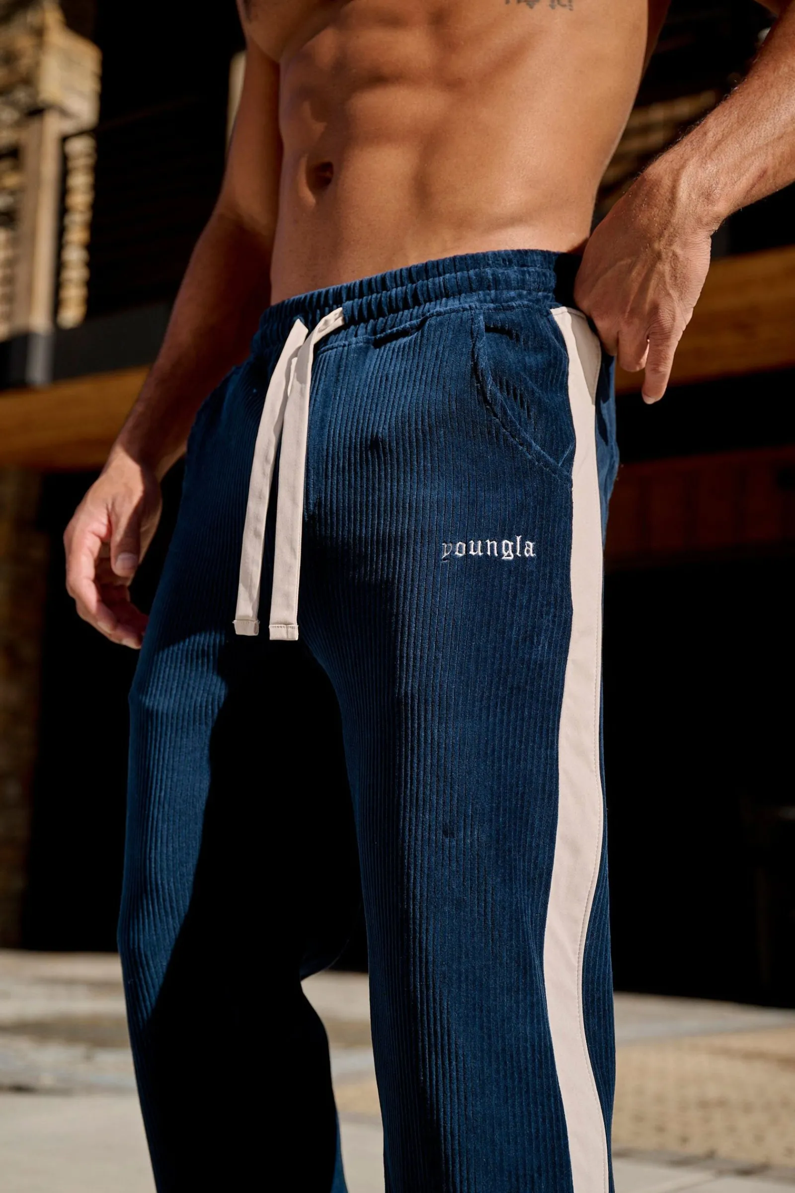 Joggers<Youngla 221-Corduroy Pants Black|Brown|Grey|Navy