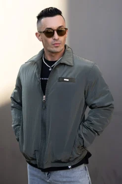 Outerwear<Youngla 529-Crinkled Jacket Black|Light Grey|Olive Green