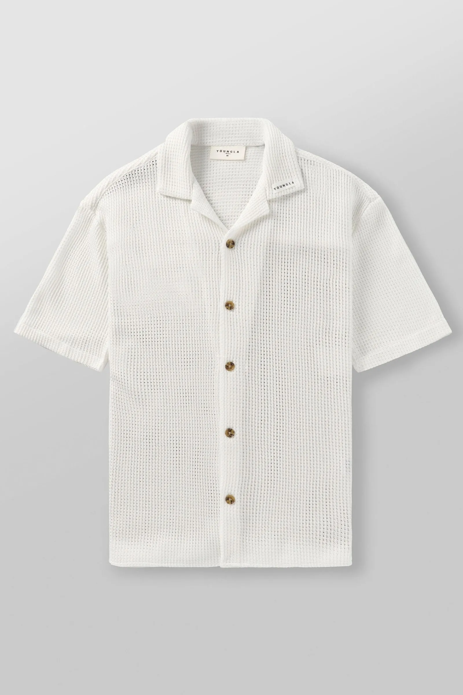 Shirts<Youngla 4036-Crochet Shirts Black|Olive|Tan|White