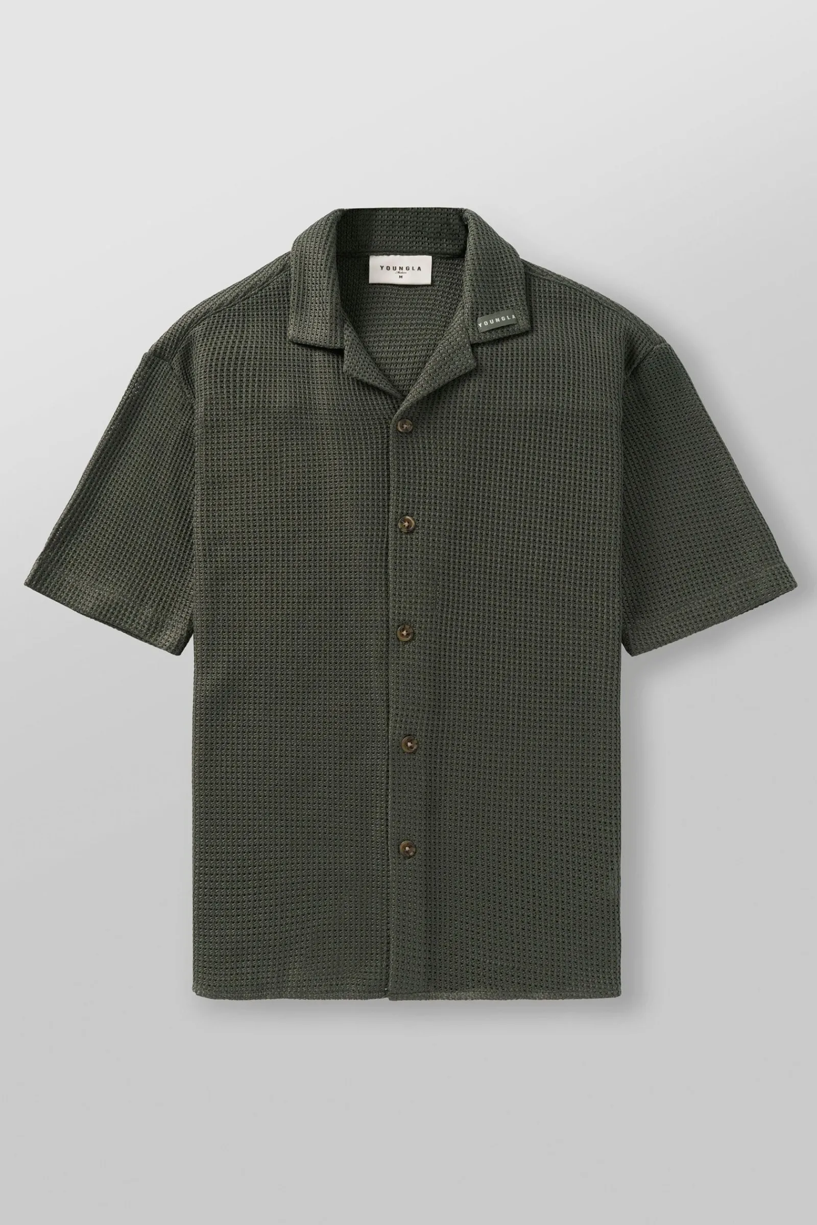 Shirts<Youngla 4036-Crochet Shirts Black|Olive|Tan|White