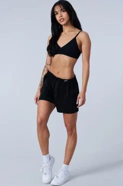 Shorts<Youngla 151-Dreamer Shorts Black|Burgundy