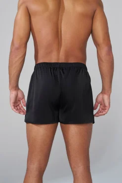 Shorts<Youngla 151-Dreamer Shorts Black|Burgundy