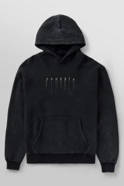 Outerwear<Youngla 551-Drippy Skull Hoodie Black Wash|Beige Wash|Grey Wash