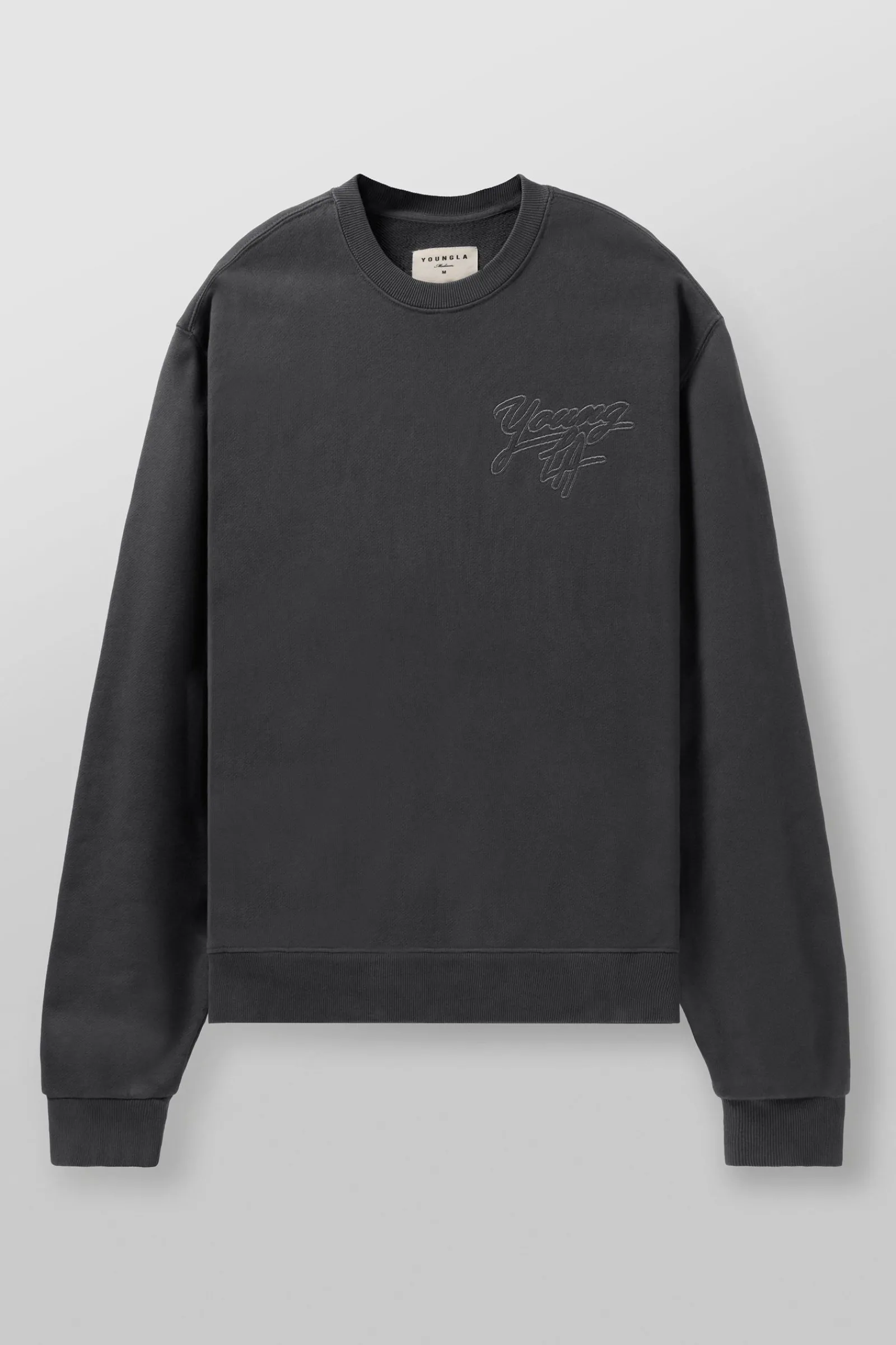 Outerwear<Youngla 5092-Effortless Sets-Crewnecks Black|Brown Camel|Charcoal|Off-White