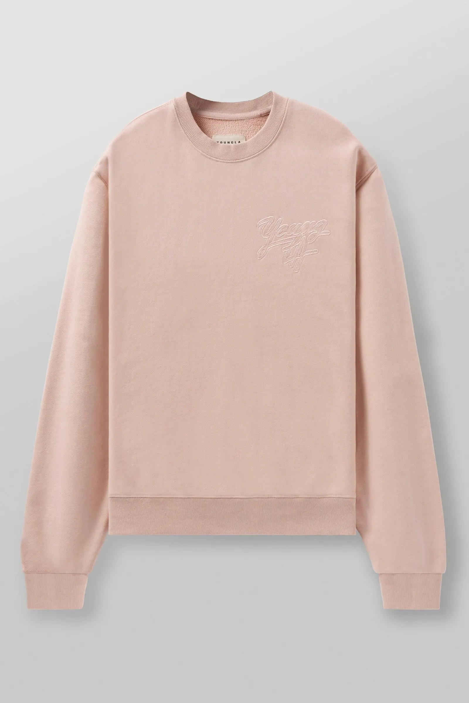 Outerwear<Youngla 5092-Effortless Sets-Crewnecks Black|Brown Camel|Charcoal|Off-White