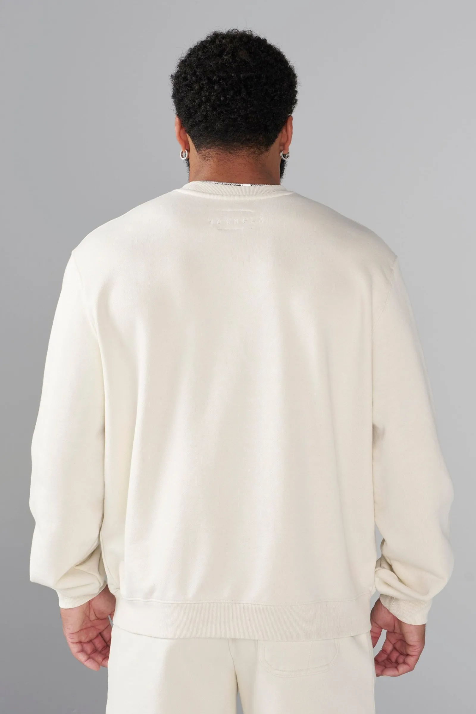 Outerwear<Youngla 5092-Effortless Sets-Crewnecks Black|Brown Camel|Charcoal|Off-White