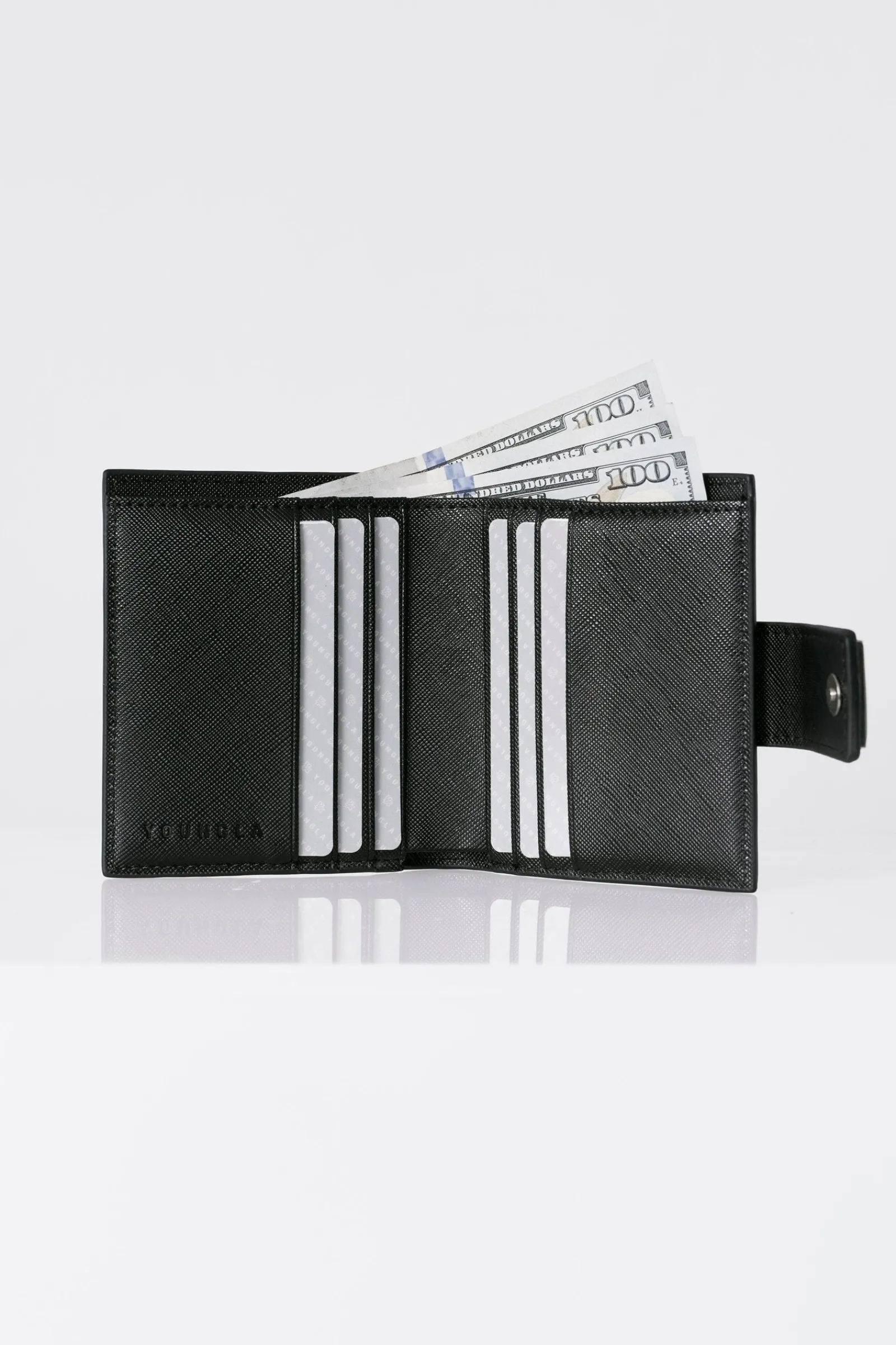 Accessories<Youngla 951-Executive Bifold Wallets Black|Red