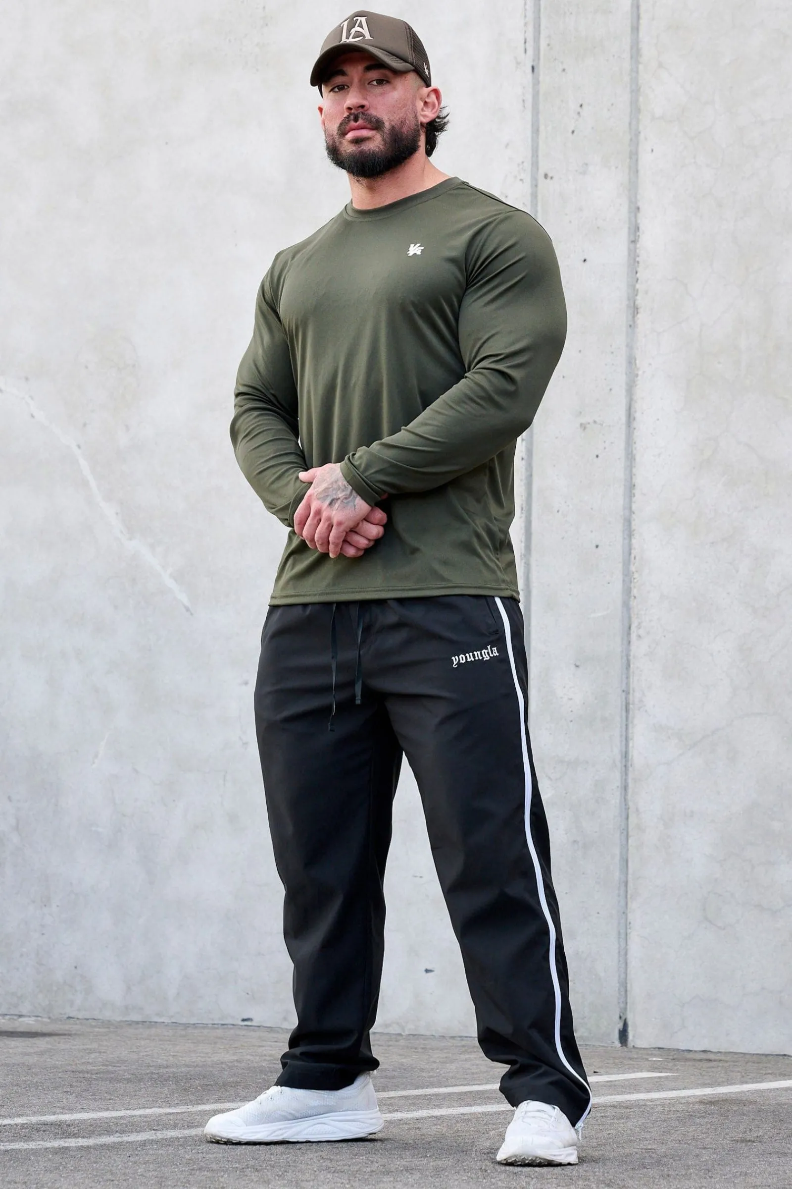 Shirts<Youngla 835-Fittech Longsleeves Black|Charcoal|Olive|Teal