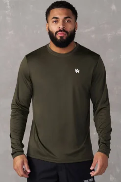 Shirts<Youngla 835-Fittech Longsleeves Black|Charcoal|Olive|Teal