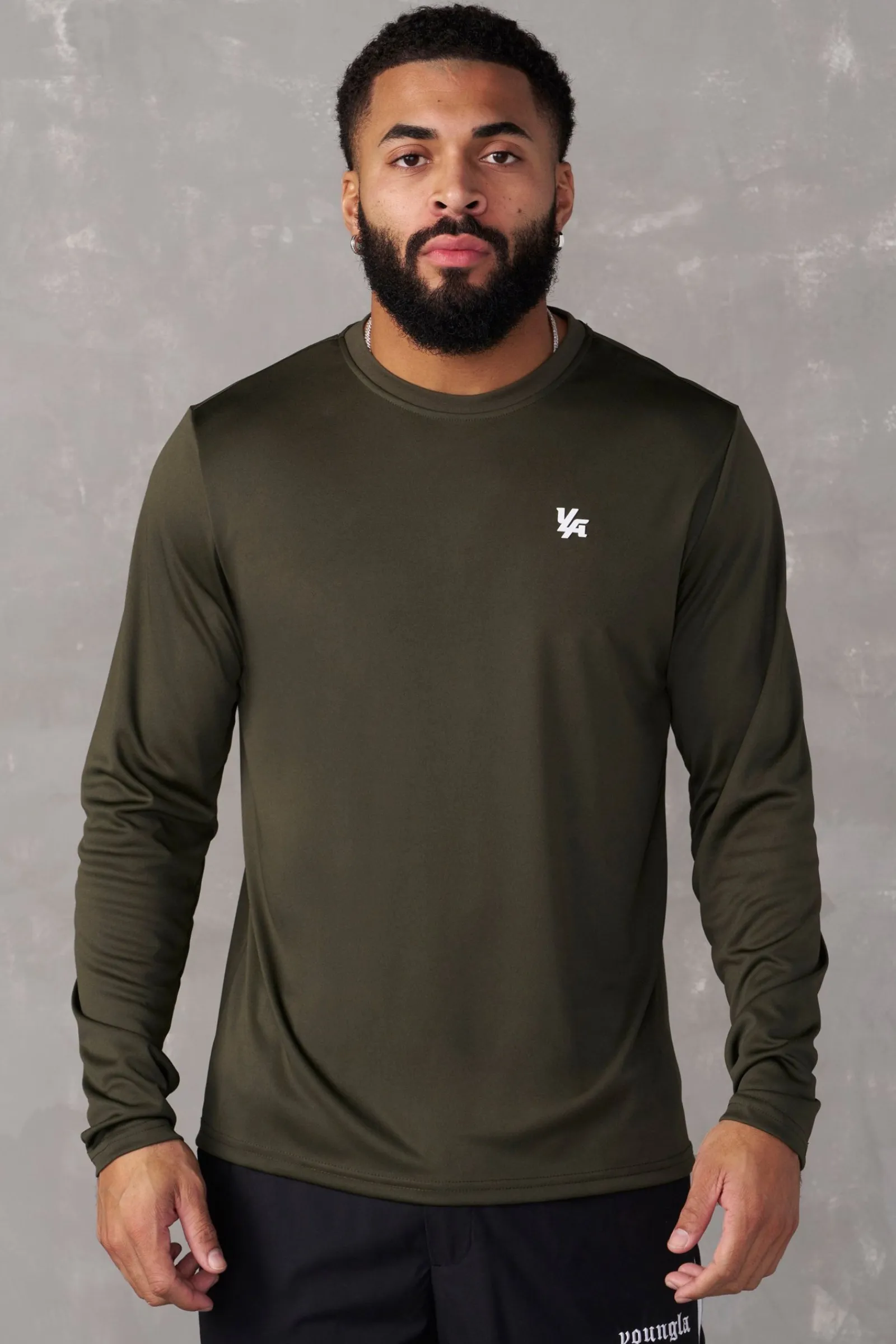 Shirts<Youngla 835-Fittech Longsleeves Black|Charcoal|Olive|Teal