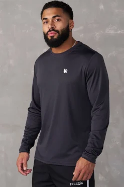 Shirts<Youngla 835-Fittech Longsleeves Black|Charcoal|Olive|Teal