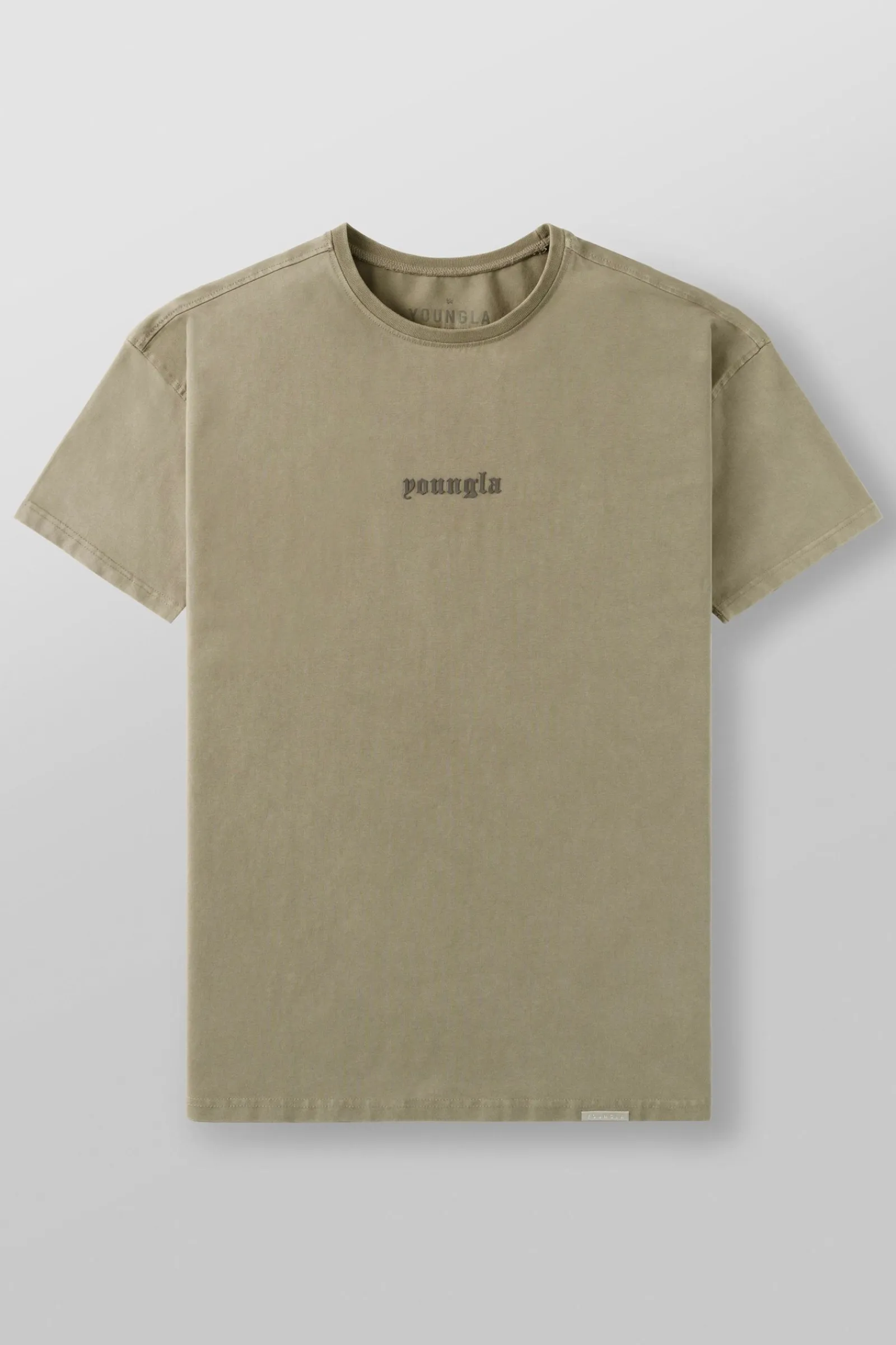 Shirts<Youngla 4059-Fitted Metal Tee Black Wash|Brown Wash|Coal Wash|Peat Wash