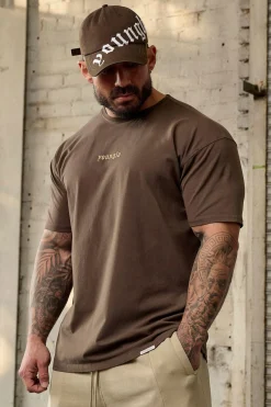 Shirts<Youngla 4059-Fitted Metal Tee Black Wash|Brown Wash|Coal Wash|Peat Wash