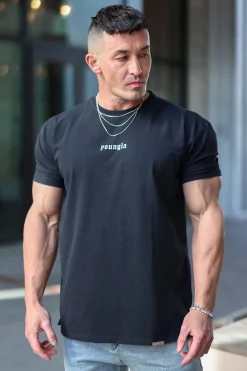 Shirts<Youngla 4059-Fitted Metal Tee Black Wash|Brown Wash|Coal Wash|Peat Wash