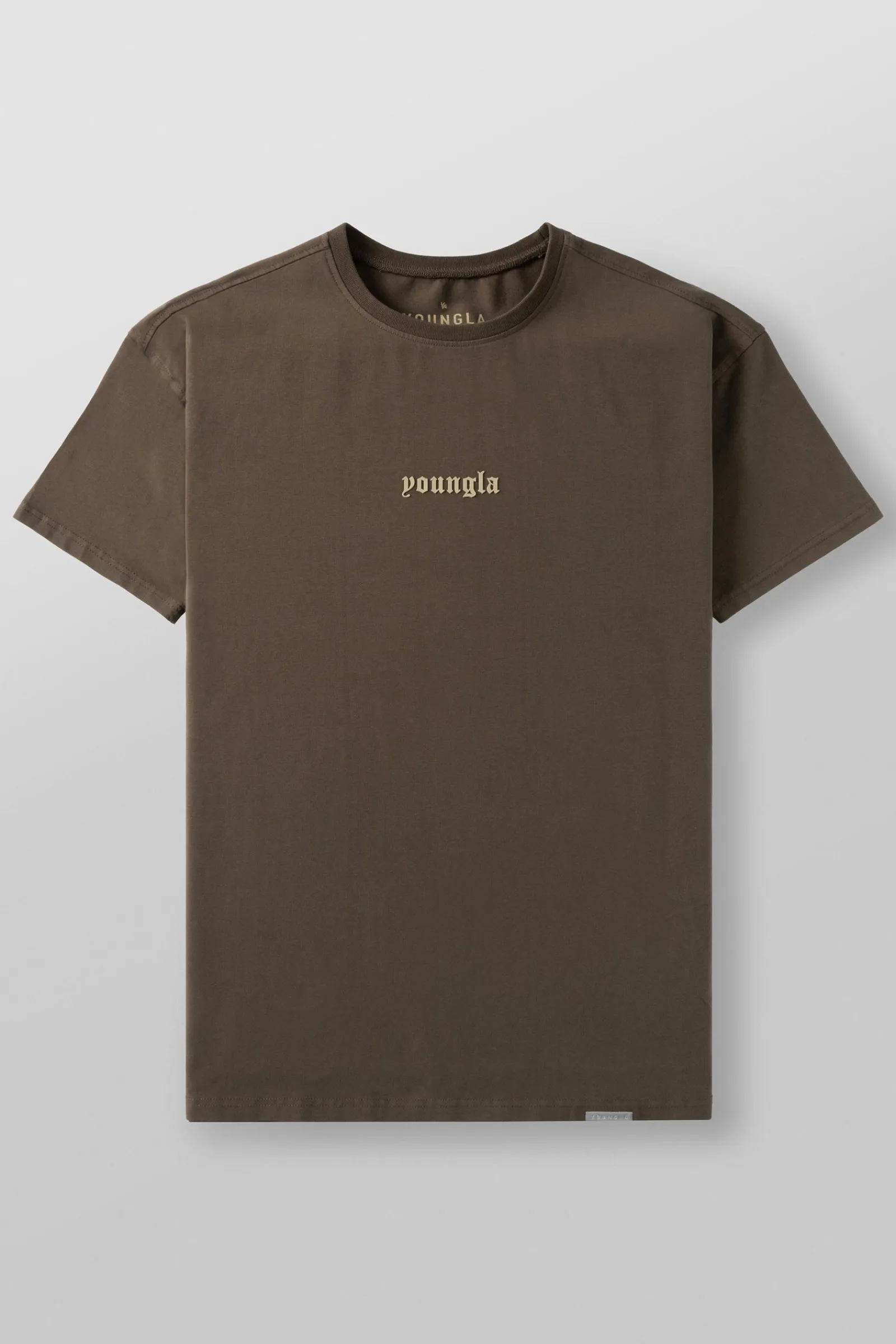 Shirts<Youngla 4059-Fitted Metal Tee Black Wash|Brown Wash|Coal Wash|Peat Wash