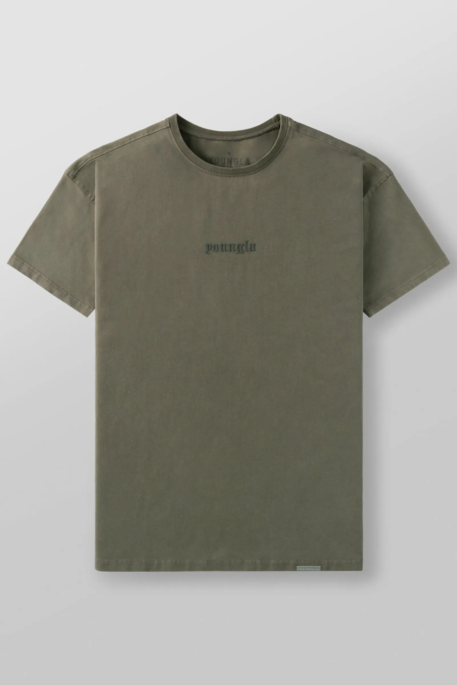 Shirts<Youngla 4059-Fitted Metal Tee Black Wash|Brown Wash|Coal Wash|Peat Wash