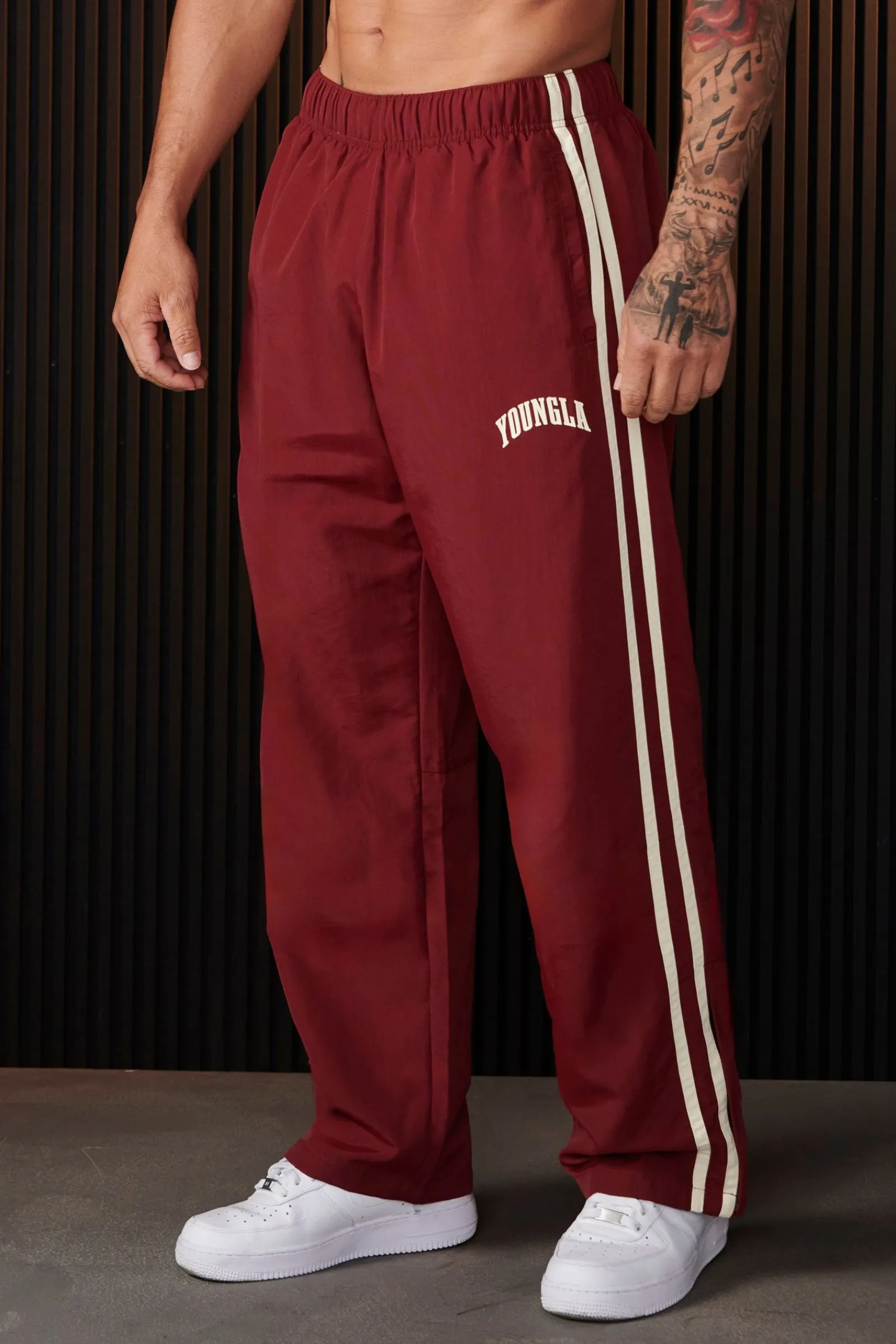 Joggers<Youngla 249-Flagship Track Pants Black|Burgundy|Deep Purple|Jungle Green