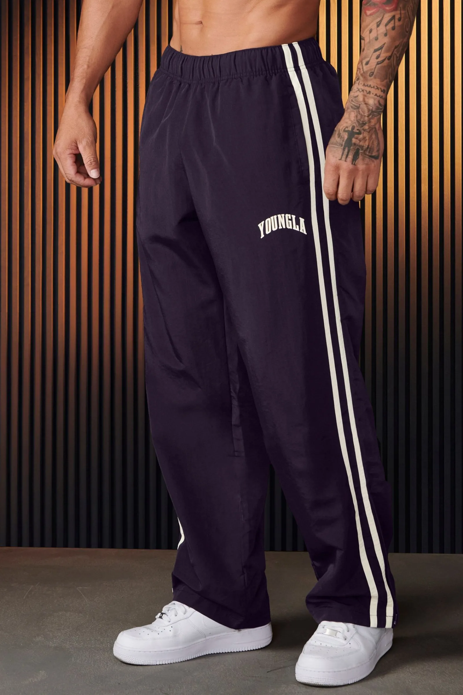 Joggers<Youngla 249-Flagship Track Pants Black|Burgundy|Deep Purple|Jungle Green