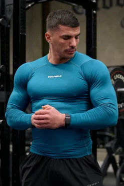 Shirts<Youngla 830-Flexfit Compression Longsleeves Black|Heather Grey|Hunter Green|Plum