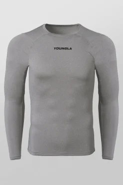Shirts<Youngla 830-Flexfit Compression Longsleeves Black|Heather Grey|Hunter Green|Plum