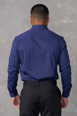 Shirts<Youngla 803-Formal Dress Shirts Black|Light Pink|Navy|Purple