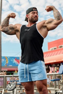 Shorts<Youngla 137-Golden Era Bodybuilding Shorts Black|Brown|Carolina Blue|White