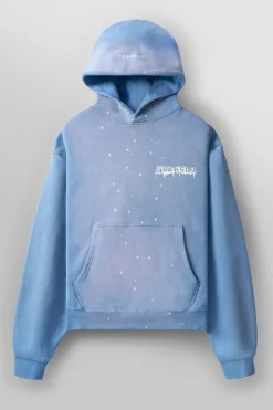 Outerwear<Youngla 5081-Graffiti Hoodies Black Wash|Blue Wash|Grey Wash