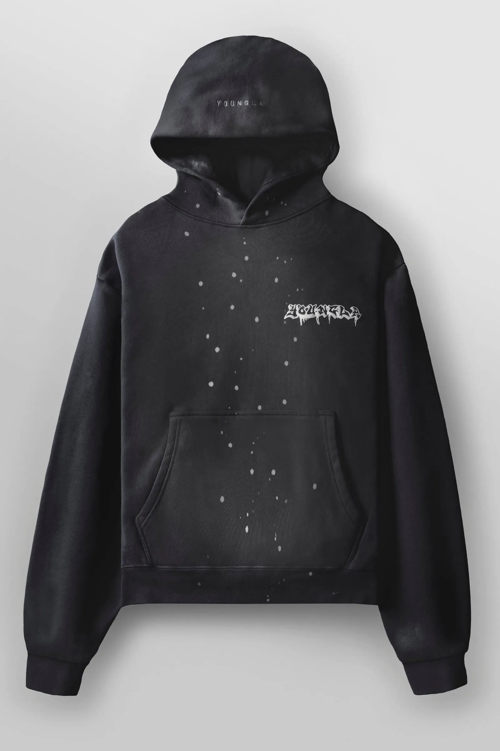Outerwear<Youngla 5081-Graffiti Hoodies Black Wash|Blue Wash|Grey Wash