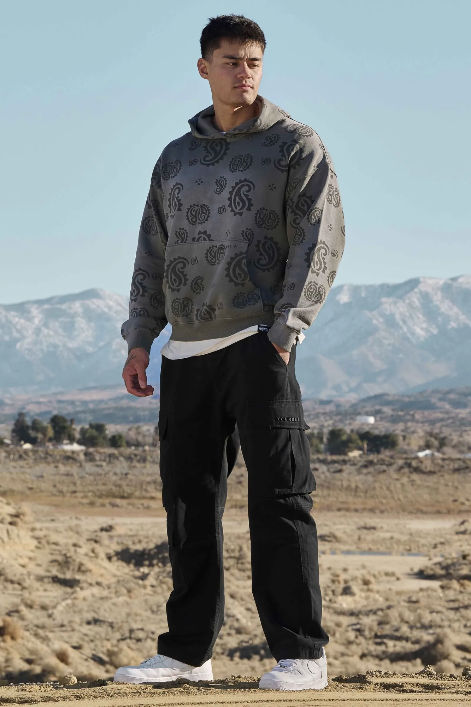 Outerwear<Youngla 5101-Heritage Hoodies Black Wash|Brown Wash|Grey Wash|Moss Green Wash