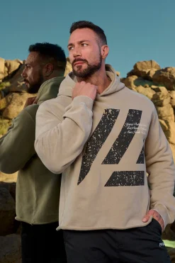 Outerwear<Youngla 568-Icon Washed Hoodies Black Wash|Beige Wash|Brown Wash|Grey Wash