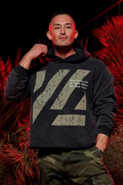 Outerwear<Youngla 568-Icon Washed Hoodies Black Wash|Beige Wash|Brown Wash|Grey Wash